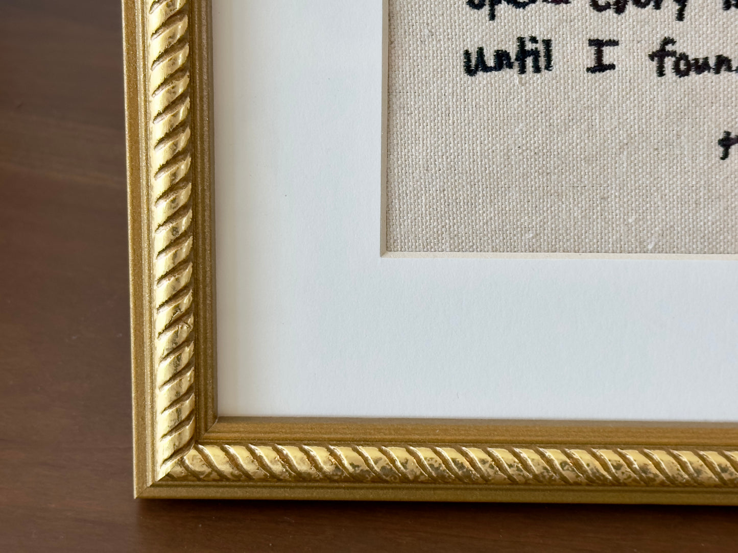Custom Embroidered Handwritten Memory