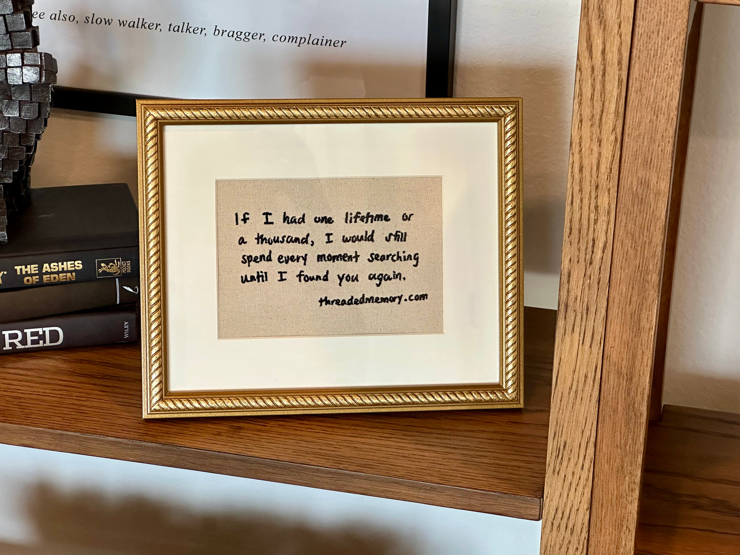 Custom Embroidered Handwritten Memory