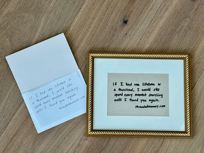 Custom Embroidered Handwritten Memory
